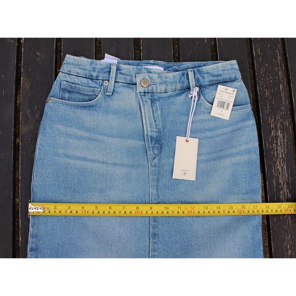 New w/Tags - Good American Crossover Denim Jeans Midi Skirt - WAY OVERSIZED - Picture 10 of 12